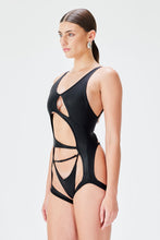 Load image into Gallery viewer, Nixy Bodysuit - Black Leather