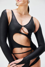 Load image into Gallery viewer, Nixy Bodysuit - Black Leather