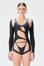 Load image into Gallery viewer, Nixy Bodysuit - Black Leather