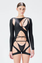 Load image into Gallery viewer, Infinity Bodysuit - Black Leather
