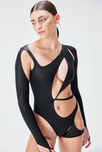 Load image into Gallery viewer, Rebel Bodysuit - Black Leather
